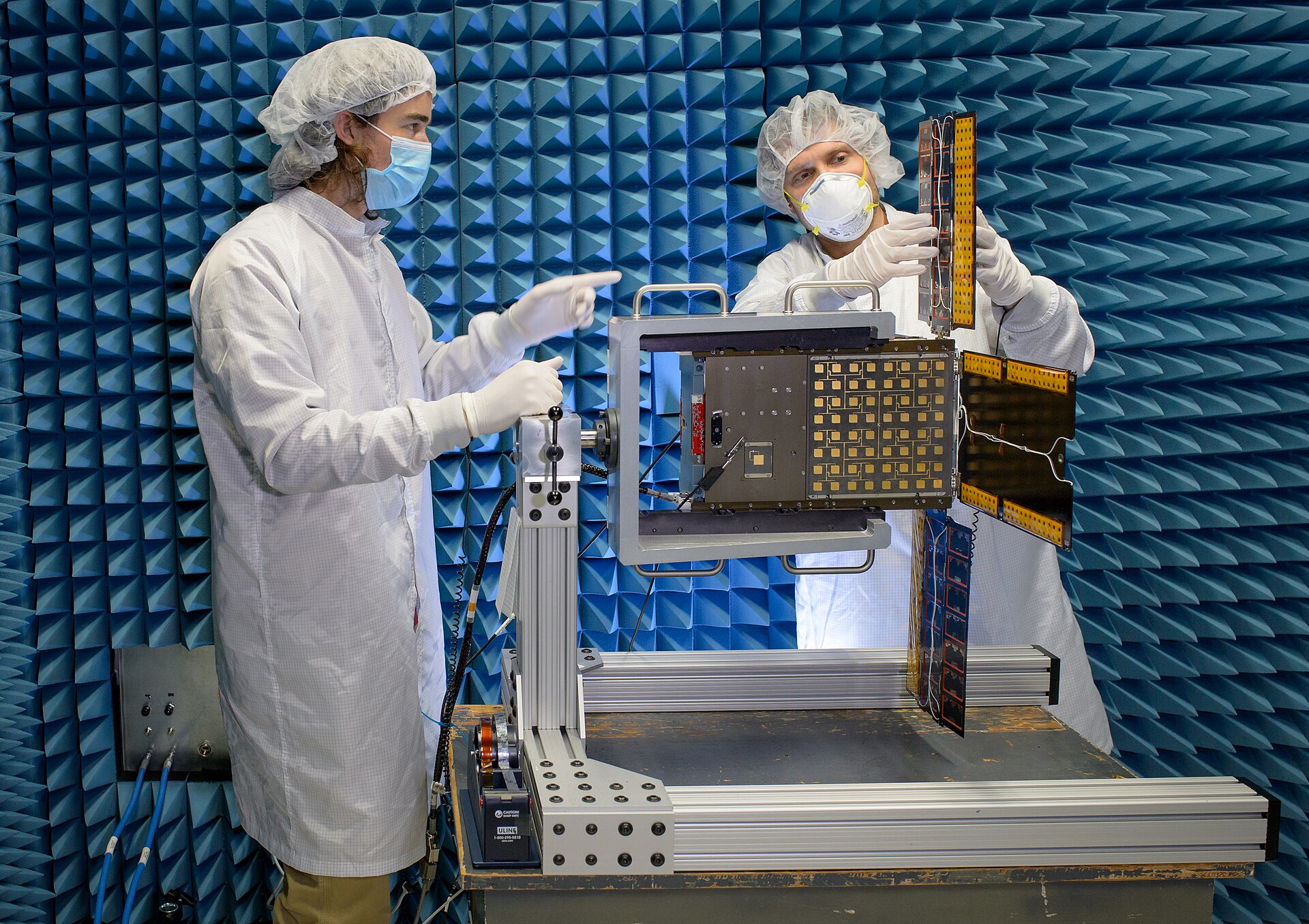 EMC pre-screen testing setup